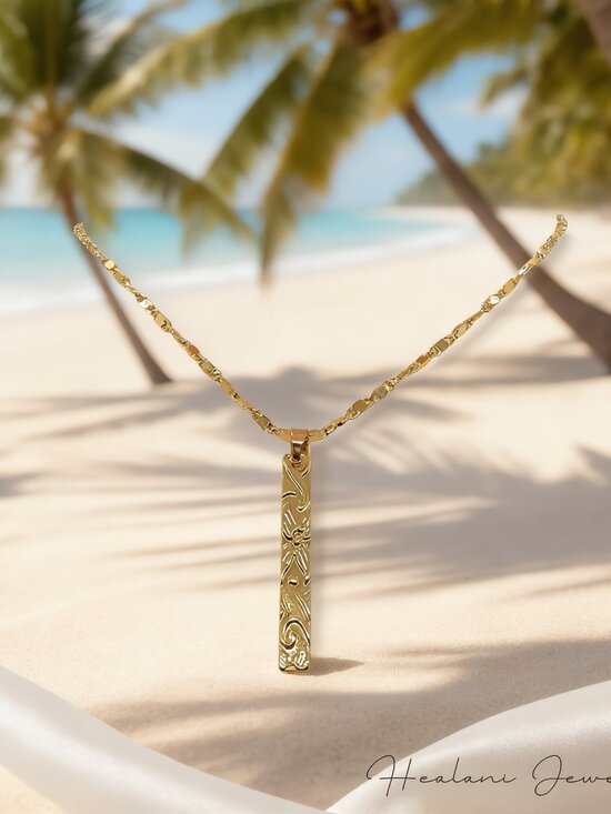 Healani Jewelry Jewelry - 5mm Hawaiian Vertical Pendant Necklace